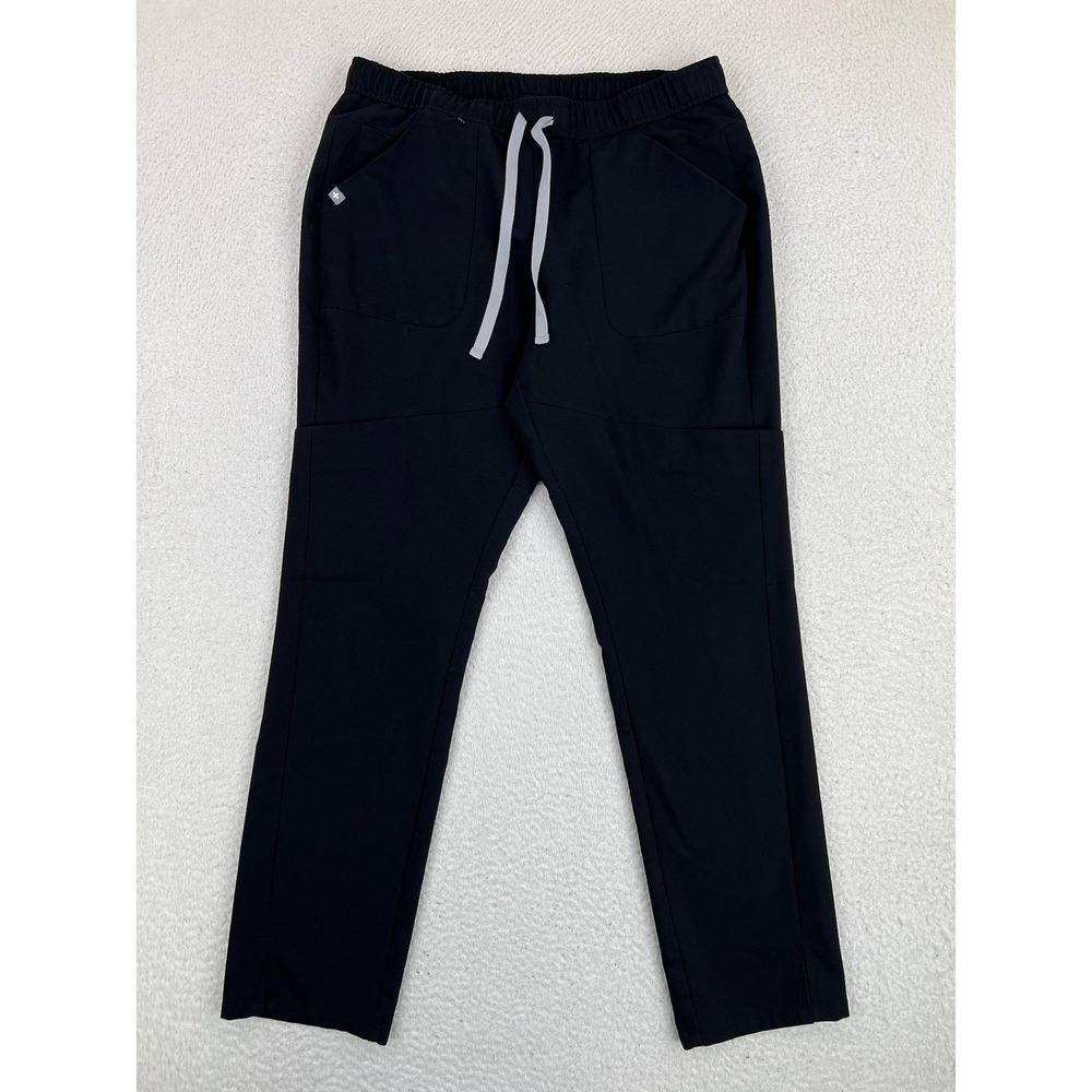 FIGS Kochi Scrub Pants Womens Medium Black Technical Collection Stretch